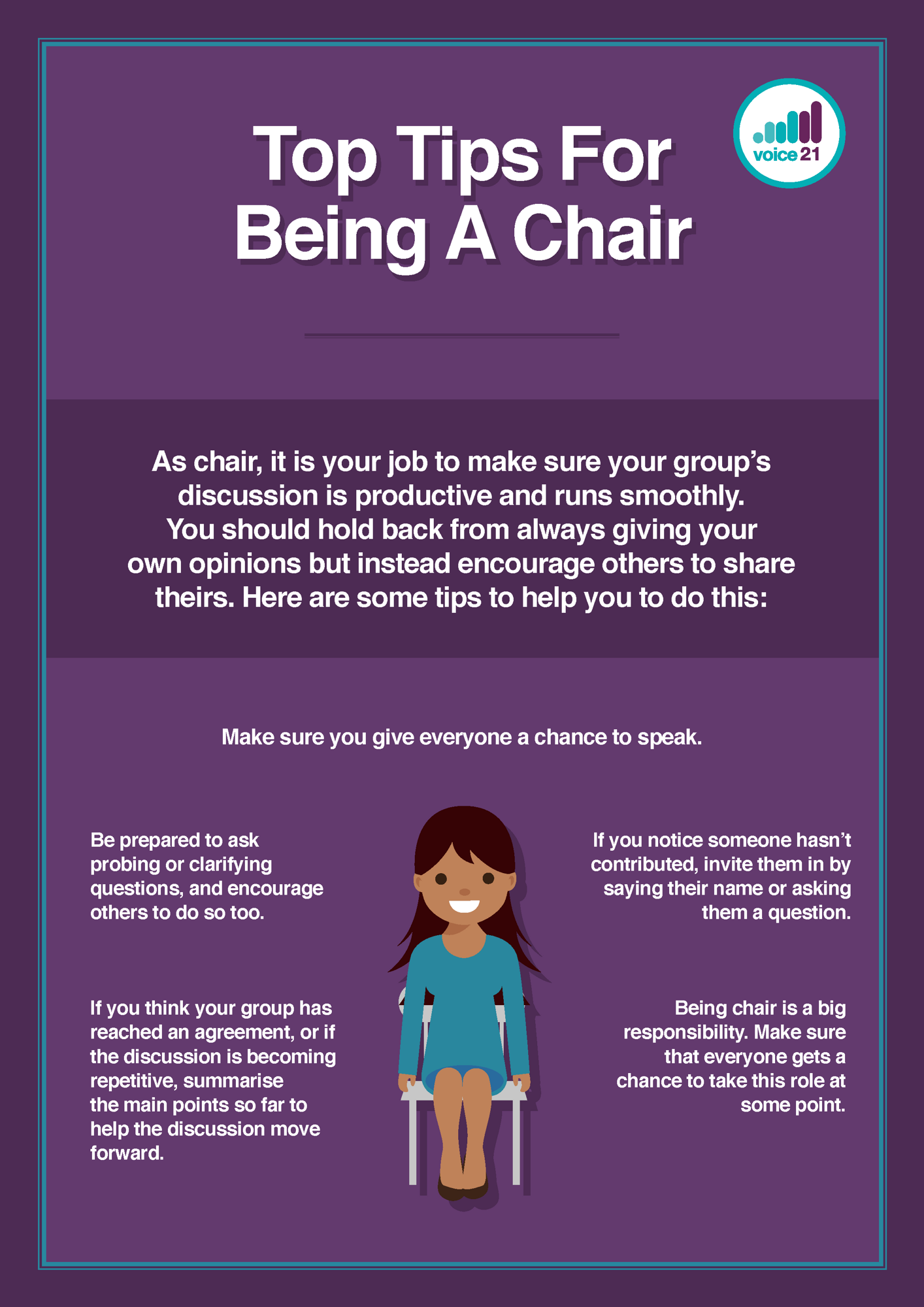 Top Tips for being a Chair Poster